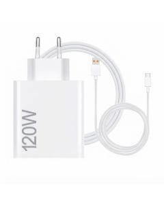 Xiaomi 120W HyperCharge Fast Charging Combo EU Set, Original High-Speed Power Adapter and USB Charging Cable