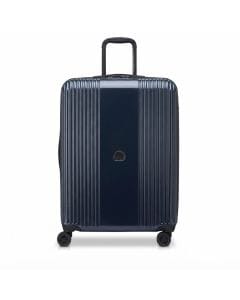 Delsey  Ophelie 70cm Expandable 4-Wheel Spinner Suitcase - Glossy Hardshell TSA, ABS & Polycarbonate, TSA Combination Lock | Ink Blue