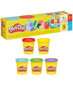 Play-Doh Back to School Set - 5 Pack Modeling Compound, 3 Ounce Cans in Blue, Red, Yellow, Green  2 Years and Up