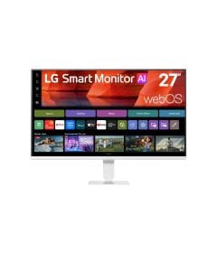 LG 27-Inch Smart Monitor, Full HD IPS Display, Built-In Speakers, WebOS | White | 27U511SB-W.AMA
