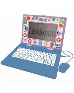 Lexibook Disney Stitch Bilingual Educational Laptop for Kids, 170 Learning Activities Blue / Purple