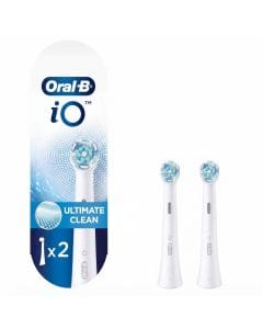 Oral-B iO Series Ultimate Clean Replacement Brush Heads, White, 2-Count - Compatible with iO Handles