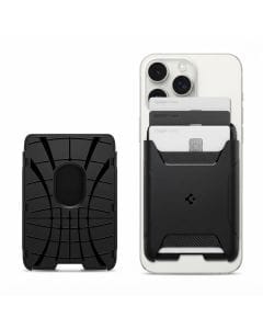 Spigen Rugged Armor MagFit Magnetic Wallet for iPhone 16 Pro Max–12 Series, Slim Protective Card Holder
