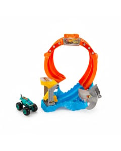 Hot Wheels Corkscrew Shark Smash Playset with Mega-Wrex Vehicle
