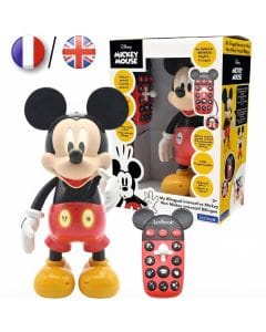 Lexibook Disney Mickey Robot Bilingual English/French Educational Toy, Programmable Black/Red