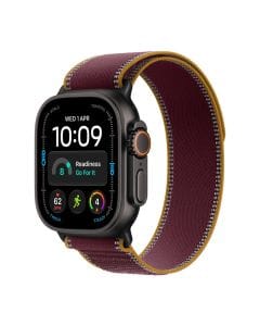 Apple Watch Ultra 4 49mm GPS + Cellular, Black Titanium, Burgundy Trail Loop M/L, S11 Chip, Sapphire Display, 50-Hr Battery, 100m Water Resistant | MJC44AF/A