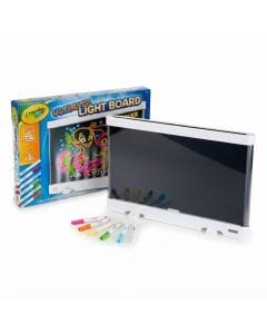 Crayola Ultimate Light Board for Kids, White LED Drawing Tablet with 6 Washable Gel Markers – 6+ Years, 6 Mini Washable Gel Markers
