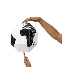 Palomar DearWorld by Cities Medium, 30cm Pinnable City Map, Premium Cotton Cardboard, 50 Red Pins, High-Quality Print