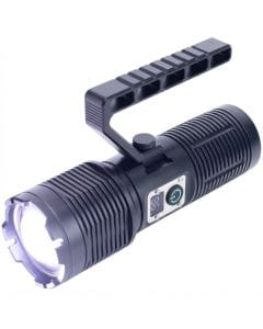 CRONY S2303 Rechargeable LED Tactical Flashlight, 3200 Lumens, 11 Modes, Zoomable Beam, LCD Display, IPX7 Waterproof