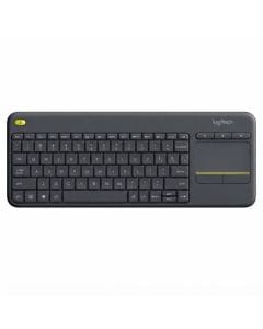 Logitech K400 Plus Wireless Touchpad Keyboard for TV - Compact PC Keyboard with 10m Range |Black