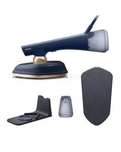 Philips OneTurn Hybrid Iron & Steamer, Optimal TEMP Technology, 45g/min Continuous Steam, 90g/min Steam Boost, 1800W, Rotating Head | Deep Azur  - GC215/26
