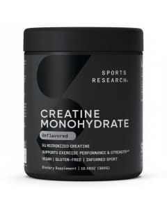 Sports Research Creatine Monohydrate - Boost Muscle & Performance - 10.58 oz