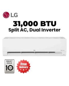 LG 3 Ton Split Air Conditioner 31,000 BTU, Dual Inverter Compressor™, Gold Fin™, Faster Cooling, Dual Protection Filter - White - I38TKF