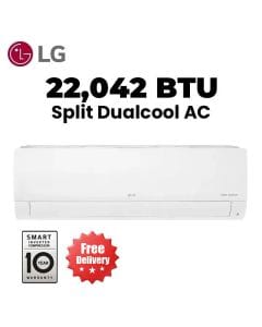 LG 2 Ton Split Air Conditioner 22,042 BTU, Dual Inverter Compressor™, Smart ThinQ™ (Wi-Fi), Plasmaster Ionizer+ - White - I27TNC