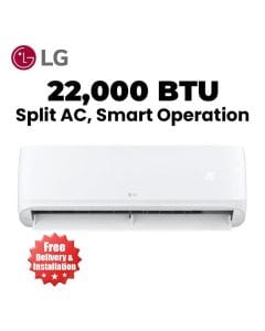 LG Rotary Compressor Split Air Conditioner, Fast Cooling, Auto Swing, Smart Diagnosis, Dual Sensing - White - T24ZCA