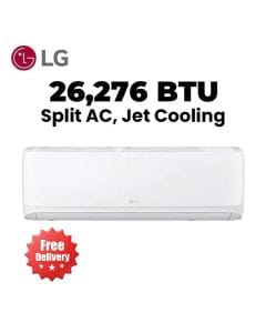 LG 2.5 Ton Split Air Conditioner With Rotary Compressor 26,276 BTU, Gold Fin™, Fast Cooling, Long Distance Airflow, Quiet Mode, Dual Sensing - White - T30ZCA