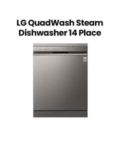 LG DFB425FP QuadWash Steam Dishwasher, 14 Place Settings, EasyRack Plus, Inverter Direct Drive, ThinQ