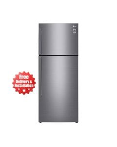 LG 600L Top Freezer Refrigerator, Smart Inverter Compressor, DoorCooling+, Multi Air Flow, Moist Balance Crisper & Hygiene Fresh+ | Shiny Steel - GR-C639HLCL.DPZQMEB
