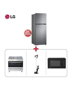 LG 90x60cm Full Gas Cooking Range + LG 400L Refrigerator + LG 20L Solo Microwave + LG CordZero A9 Slim Stick Vacuum - LG Complete Kitchen Bundle (101002000000208 + 101002000000249 + 101002000000047+ 101002000000732)
