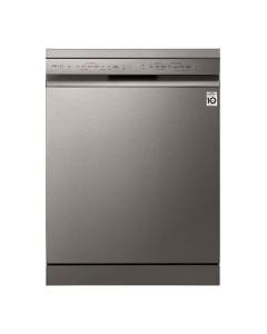 LG QuadWash™ Dishwasher, 8 Programs + 14 Place Settings, EasyRack™ Plus, Turbo Cycle, ThinQ - Platinum Silver - DFC435FP