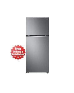 LG Double Door Refrigerator, Inverter Linear Compressor, Multi-Air Flow System 470L - Silver