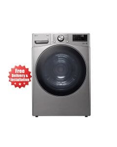 LG Dual Inverter Heat Pump Dryer 18Kg, Sensor Dry, Dual Filter, Smart ThinQ WiFi Connectivity - Stainless Silver - RH18U8EVCW