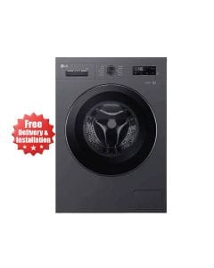 LG Front Load Washing Machine, Advanced Wash Programs, Advanced Wash Programs, Durable Build Quality, Gentle Fabric Care 7Kg - Black - F2Y1HYP6J