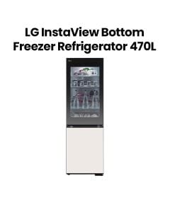 LG 470L InstaView Bottom Freezer Refrigerator | White | GR-V479QGKW