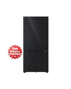 LG Multi Door Refrigerator 619L, Fresh Converter+, Efficient Cooling Performance - Black - GR-B30FFGPB
