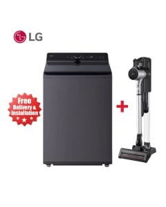 LG 25KG Top Load Washing Machine with TurboDrum, Smart Inverter Motor, Punch+3 Wash Action & Soft Closing Lid | Silver - T25J4EFHT4 (101002000000771+101002000000715)