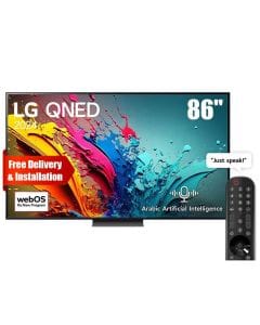LG  86Inch QNED86 4K Smart TV, Vibrant Palette From QNED Color, AI Magic Remote - Black - 86QNED86T6A