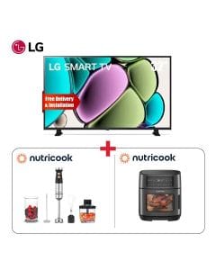 LG 32" Smart TV + Nutricook Air Fryer Oven 2 1900W 12L + Nutricook Hand Blender 1200W - Compact Living Bundle