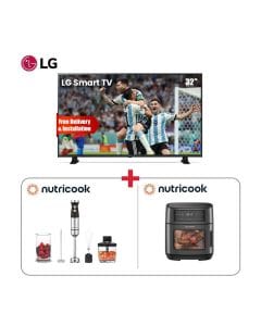 LG 32" Smart TV + Nutricook Air Fryer Oven 2 1900W 12L + Nutricook Hand Blender 1200W - Compact Living Bundle (101003000000541 + 301006000000129 + 301006000000083)