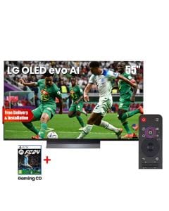 LG 55 Inch OLED evo C5 4K Smart TV, α9 AI Processor 4K Gen8, VRR 144Hz Refresh Rate, Dolby Vision And Atmos - Black - OLED55C56LA