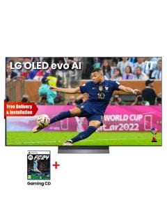 LG OLED C5 4K Smart TV 77 Inch, α9 AI Processor 4K Gen8, VRR 144Hz Refresh Rate, Dolby Vision And Atmos - Black - OLED77C56LA