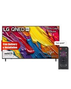 LG 75Inch QNED 82 Series 4K Smart TV, α5 Gen6 AI Processor, 60Hz Native Refresh Rate, 20W Audio Output - Black - 75QNED82A6A