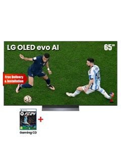 LG 65 Inch OLED evo C5 4K Smart TV, α9 AI Processor 4K Gen8, VRR 144Hz Refresh Rate, Dolby Vision And Atmos - Black - OLED65C56LA.AMRG