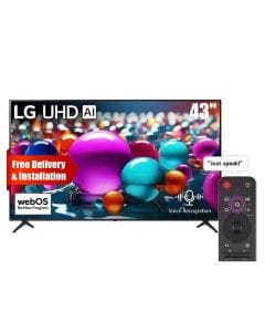 LG 43Inch UHD 4K Smart TV With Stunning Picture Quality, Smart Connectivity, And Advanced Display Technology - Black - 43UA85006LA