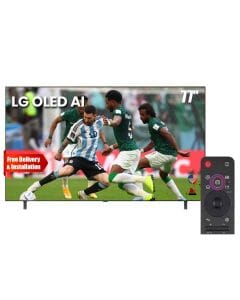 LG OLED B5 4K Smart TV 77 Inch, α8 Gen2 AI 4K Processor, 120Hz Native Refresh Rate, Dolby Vision And Atmos - Black - OLED77B56LA