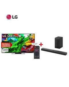 LG 55" QNED 4K Smart TV + LG S70TY 3.1ch 400W Soundbar - LG Cinema Experience Bundle