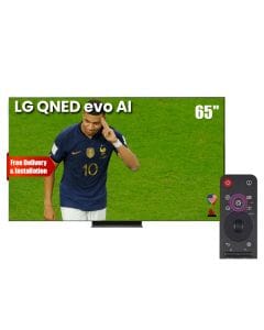 LG QNED evo AI 4K Smart TV 65 Inch, α8 AI Processor 4K Gen2, MiniLED, Dolby Vision, AI Magic Remote, webOS 25 - Black - 65QNED86A6A