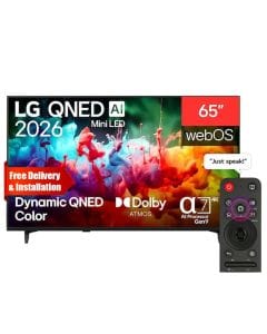 LG 65 Inch AI QNED Mini LED 4K Smart TV - Dynamic QNED Color, Alpha 7 AI Processor Gen9, 60Hz VRR, WebOS | 65QNED72B6T.AMRG 