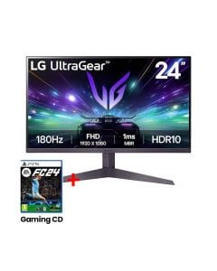 LG 24” UltraGear™ FHD 180Hz gaming monitor, 1ms MBR, HDR 10, 2024 | 24GS50F-B