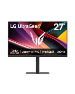 LG UltraGear 27" QHD IPS Gaming Monitor – 2560×1440, 200Hz Refresh Rate, 1ms Response Time, HDR400, AMD FreeSync Premium | Black - 27G610A-B