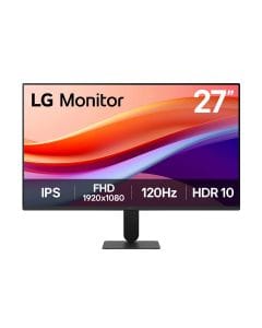LG 27" FHD IPS Monitor – 1920×1080, 120Hz Refresh Rate, 1ms Motion Blur Reduction, HDR10, sRGB 99%, Borderless Design | Black - 27U411A-B