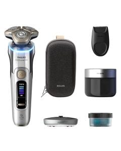 Philips i9000 Prestige Ultra Wet & Dry Electric Shaver with SkinIQ Pro, NanoTech Dual Precision Blades, 360° Precision Flexing Head, 5 Shaving Modes, 60-Minute Runtime | Chrome - XP9404/31