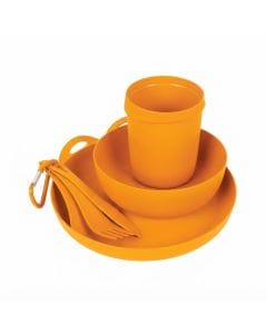 Sea to Summit Delta Camp Set, Lightweight BPA-Free Camping Mess Kit with Bowl, Plate, Mug and 3-Piece Cutlery Set