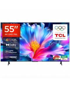 TCL 65 Inch 4K Ultra HD Smart LED Google TV, HDR10+, Dolby Audio, AiPQ Processor, HVA Panel - 65P6L - Black