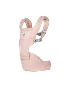 Ergobaby Baby Carrier Hip Seat 4-48 Months, Padded Adjustable Straps, Large Storage Pocket, Anti Slip Material - Pink Quartz