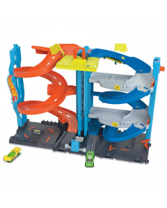 Hot Wheels City Transforming Race Tower Playset with One Toy Car